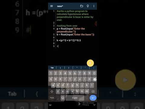 python calculating hypotenuse