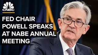 Fed Chairman Jerome Powell Speaks At The Nabe Annual Meeting 10 6 2020 Youtube