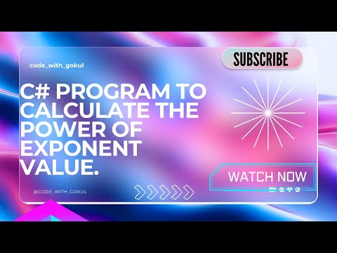 C# Program to Calculate the Power of an Exponent Value | Beginner Tutorial