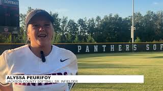 Jackson County softball player returns after injury
