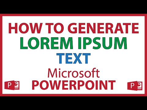 Vídeo: Com inserir Lorem Ipsum a PowerPoint?