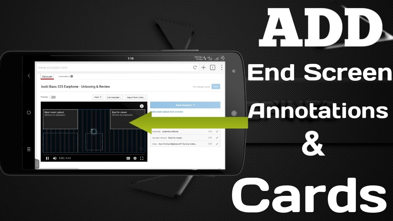 How to Add End Screen Annotations, and Cards From Mobile - Puffin Browser