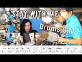 (Drums Only)Stay with Me - Miki Matsubara / 真夜中のドア- 松原みき / Mayonaka no Door Drum Cover, Free Score