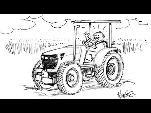 Como desenhar um Trator 🚜 