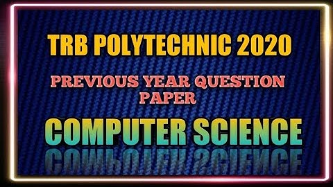 TRB POLYTECHNIC COMPUTER SCIENCE PREVIOUS YEAR QUESTION PAPER ||RAPIDMINDS TAMIL||RAGAVAGIRI