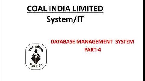 CIL(COAL INDIA LIMITED)expected database questions part-4