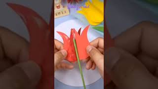 making paper flower art and craft youtube tranding like subscribe