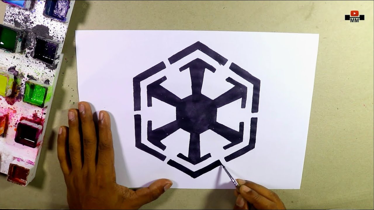 Sith Robe Drawing Easy How to draw the Sith logo - YouTube