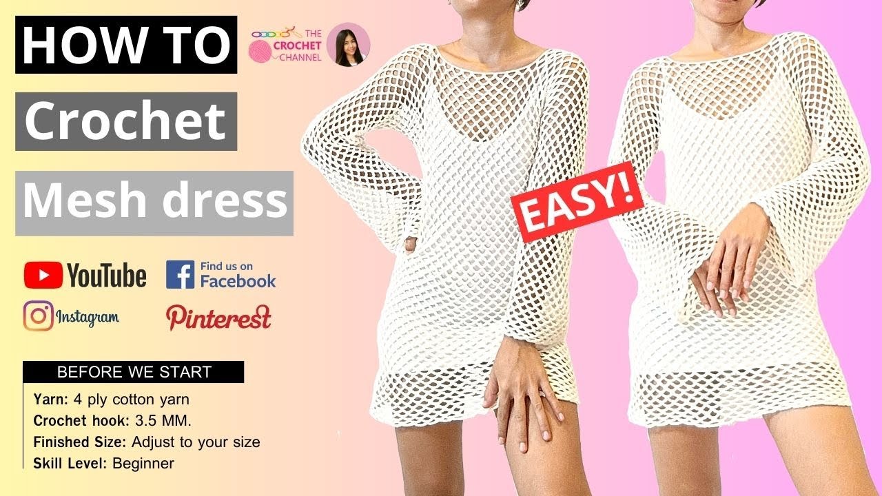 Как связать крючком сексуальное летнее пляжное платье! 🔥 🌴 👙