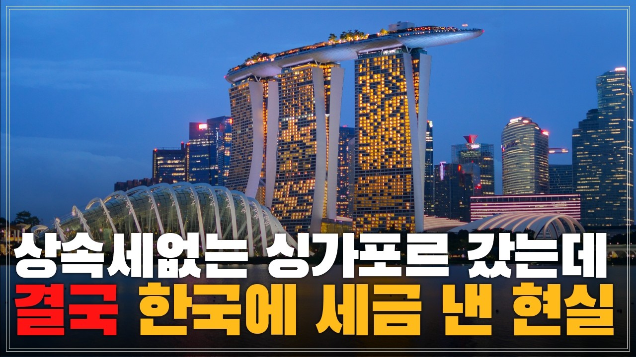 "상속세 피해 싱가포르 이민갔는데..." 결국 한국에 세금내는 이유