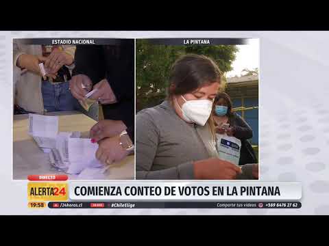 Primera mesa cerrada y conteo de votos en la comuna de La Pintana | Chile Elige 2020