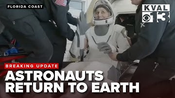 VIDEO: Astronauts depart SpaceX capsule after 9 months in space