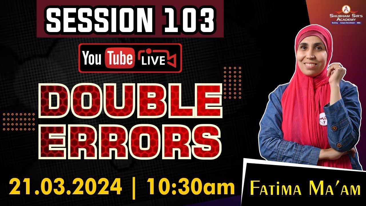 ENG Session 103 | Double Errors | Fatima Ma'am 21.03.2024 