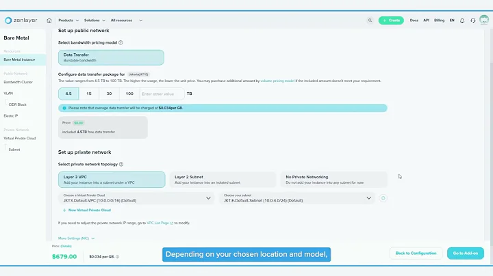 Tutorial: how to deploy a bare metal instance on zenConsole