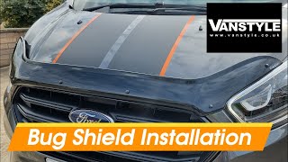 How to Fit Hood Bug Deflector to Ford Transit Custom Sport 2021