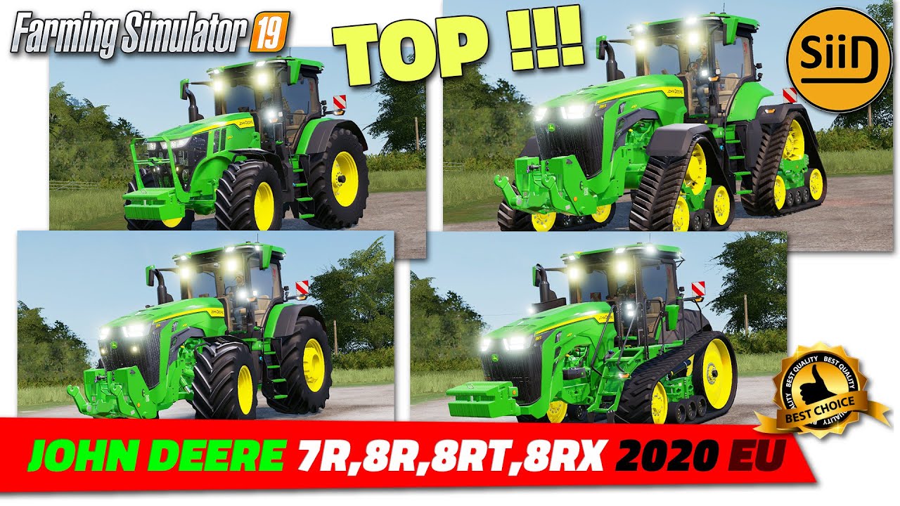 FS19 | John Deere 7R,8R,8RT,8RX 2020 EU Version v1.0 (by SiiD Modding) - review