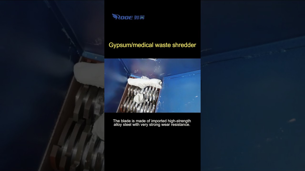 Shredder for Orthopedics Cast | Medical Waste Double Shaft Shredding Machine