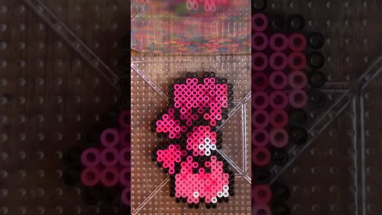 DIY Clothing and Accessories Fuse Bead Easy Craft Ideas Tutorial - Pink Bow! 🎀