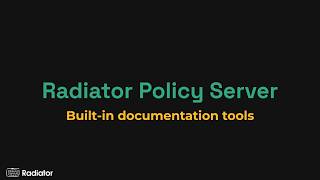Radiator Policy Server - Built-in documentation showcase