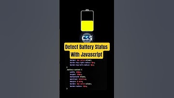 Detect Battery Status With Javascript | Detect Charge Level & Charging Status