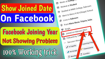 How to show Facebook join date show | Facebook joining date | Facebook join date options not show
