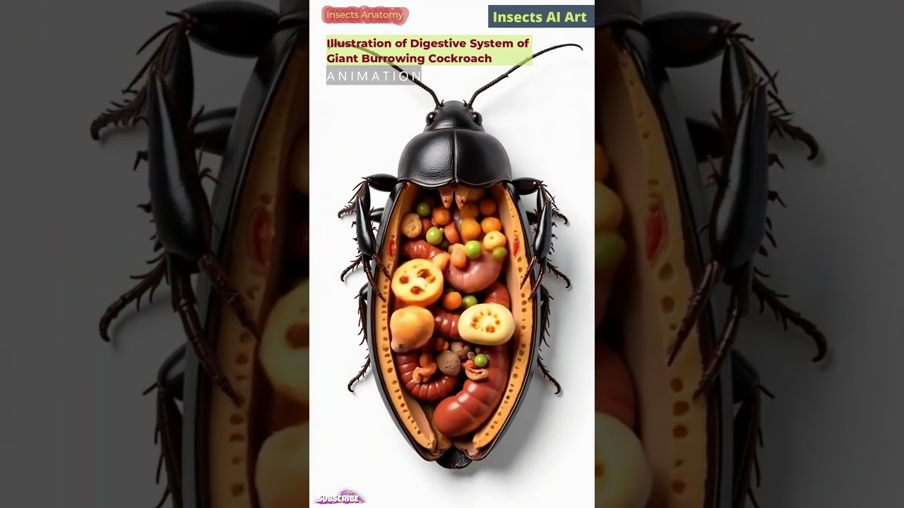 Illustration of Giant Burrowing Cockroach's Animation | Insects AI Art | 11