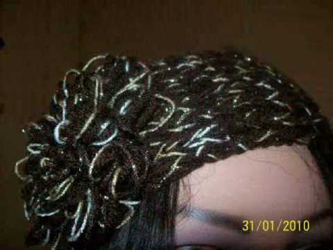 bandas tejidas a crochet y dos agujas para el cabello. headband crochet. , YouTube