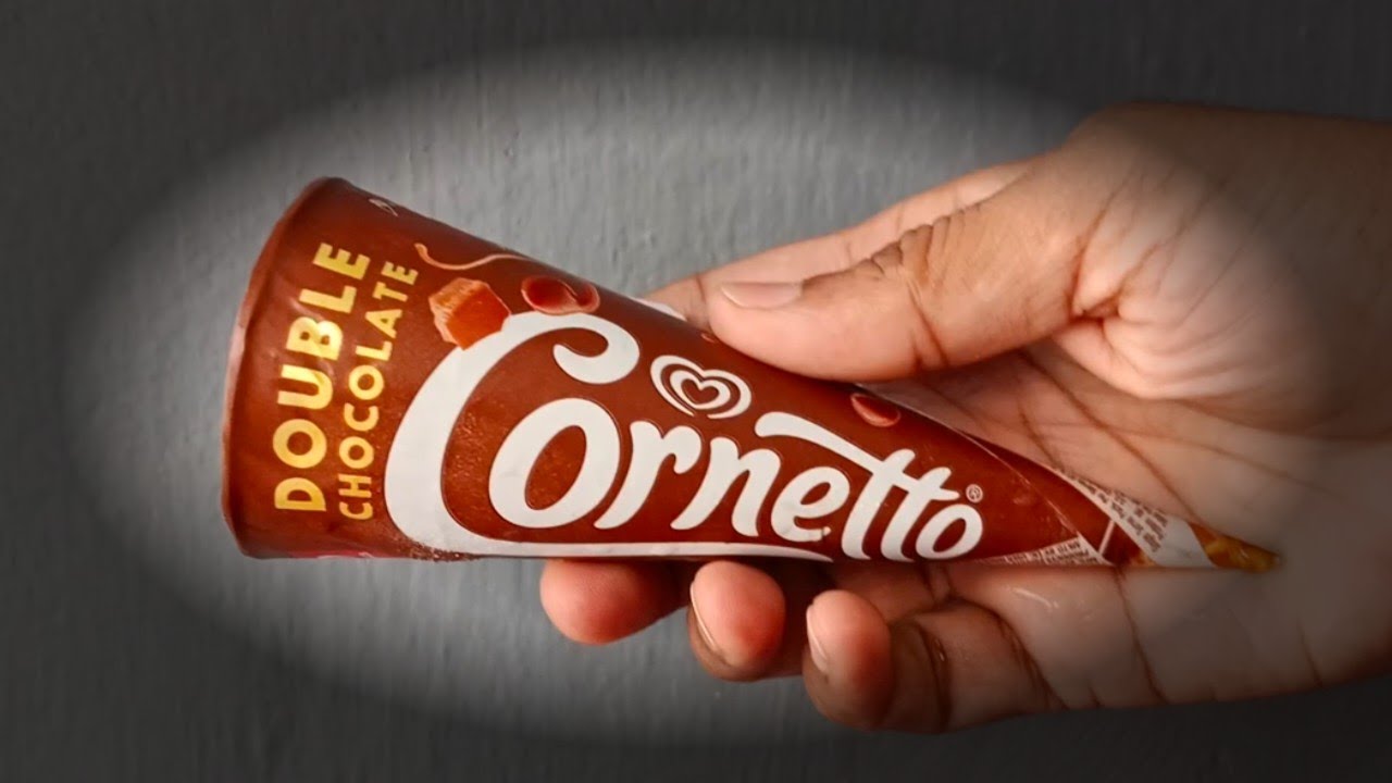 Kwality wall's Double Chocolate Cornetto Icecream 😋🍦#cornetto #share
