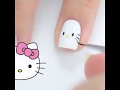 cute hello kitty nail design 2020  ,  هيلو كيتي على الاظافر