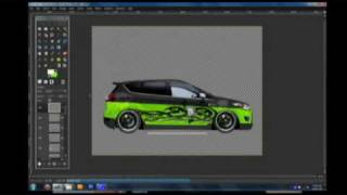 Gimp Car Tutorial :: Neons (part 6)