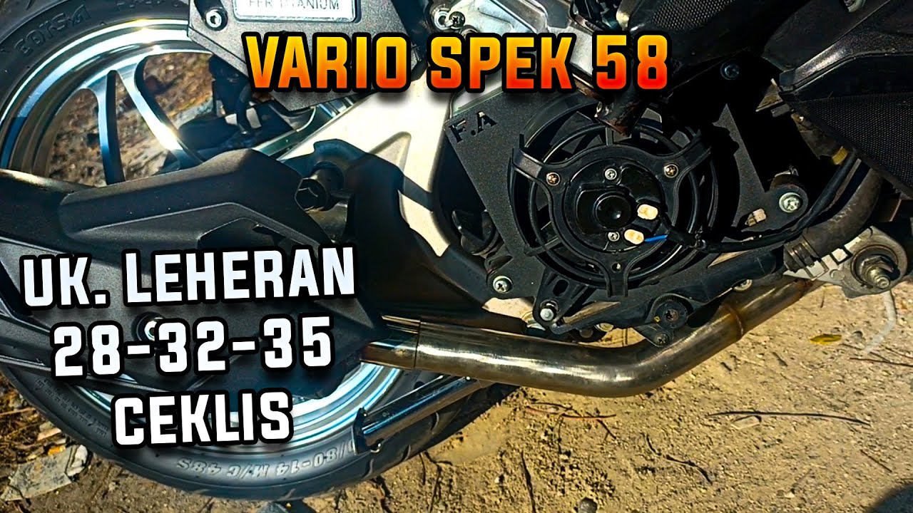 CUSTOM UKURAN LEHERAN KNALPOT VARIO SPEK 58 STD
