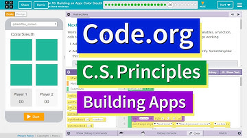 Building an App: Color Sleuth Lesson 10.20 Tutorial with Answers Code.org CS Principles