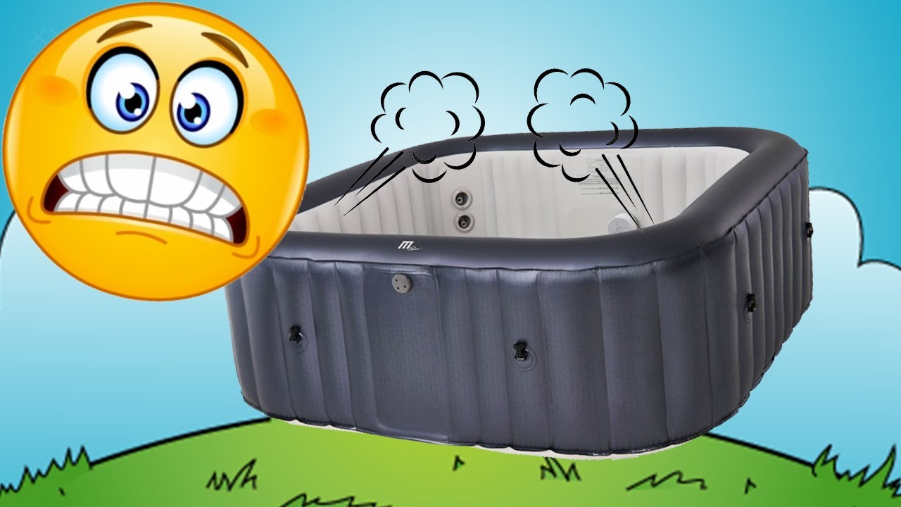Puncture seam repair mspa Otium inflatable spa hot tub YouTube