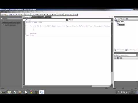 Visual Basic .NET Tutorial 01 - Making a message box. - YouTube