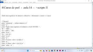 Curso de Perl            aula 14       scripts II