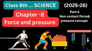 8th science ch-8 (non contact forces & atmospheric pressure) #study #physics #8th #class #school