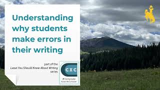 Understanding Why Students Make Errors