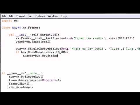 wxPython Programming Tutorial   6   List for Input   YouTube