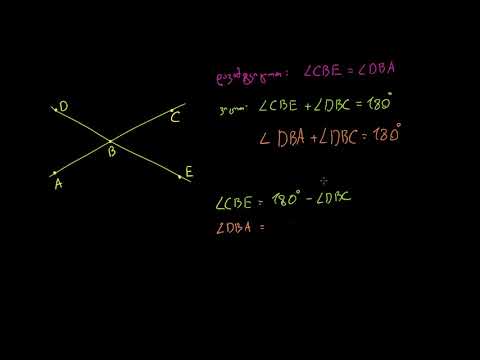 დამტკიცება: ვერტიკალური კუთხეები ტოლია