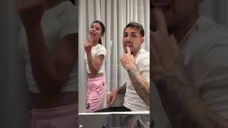 Leandro Paredes and Vicky dared to make the trend viral 😱 #leandroparedes #paredes #vickyparedes