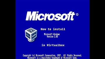 How to install Windows 2.0 in Virtualbox