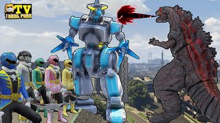 Siêu Nhân Gokaiger Phát Hiện Quái Vật ShinGodzilla Tấn Công Bờ Biển... Siêu Nhân Người Máy Robot Đến