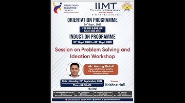 Session on Problem Solving and Ideation Workshop [ Orientation Day Session 2022 ]