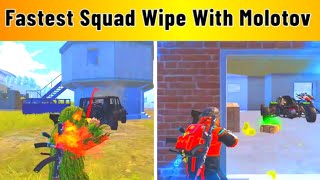 The Fastest 1v3 Molotov Cocktail | Squad Wipe with Molotov Cocktail in BGMI | BGMI Highlights | screenshot 1
