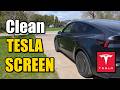 How to Clean TESLA Screen without Touching Buttons - Easy Tutorial