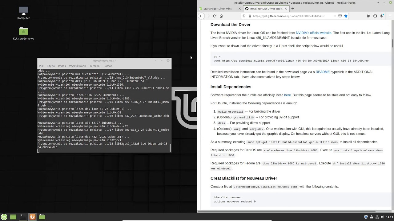 Linux Nvidia driver install