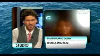 Jessica Watson Checks In with The 7PM Project on Australia Day