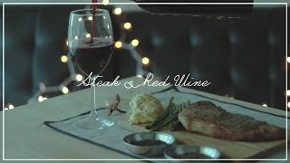 Steak & Red Wine ASMR | KEEMI