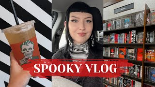 Spooky Vlog | Rad Coffee, horror book shopping, \u0026 spring Halloween hunting!