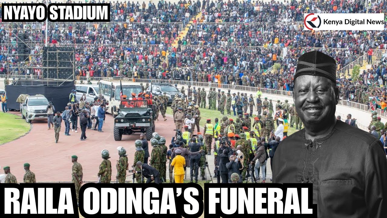 LAP OF HONOR as Raila Odinga's body arrives at Nyayo Stadium for State Funeral